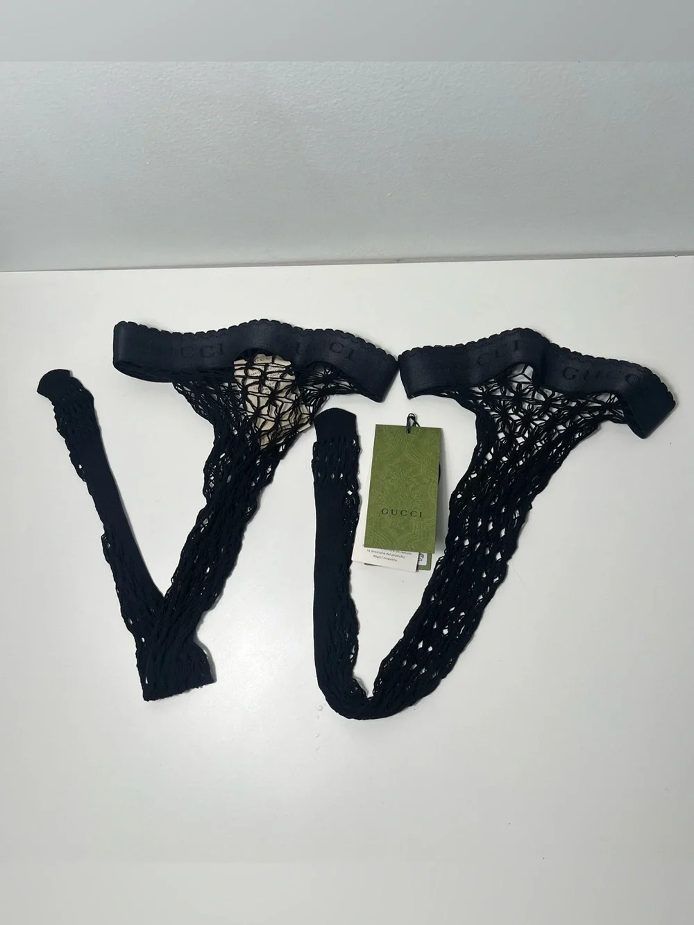 Gucci Diamond Motif Logo Knit Pantyhose Stockings Hosiery Socks